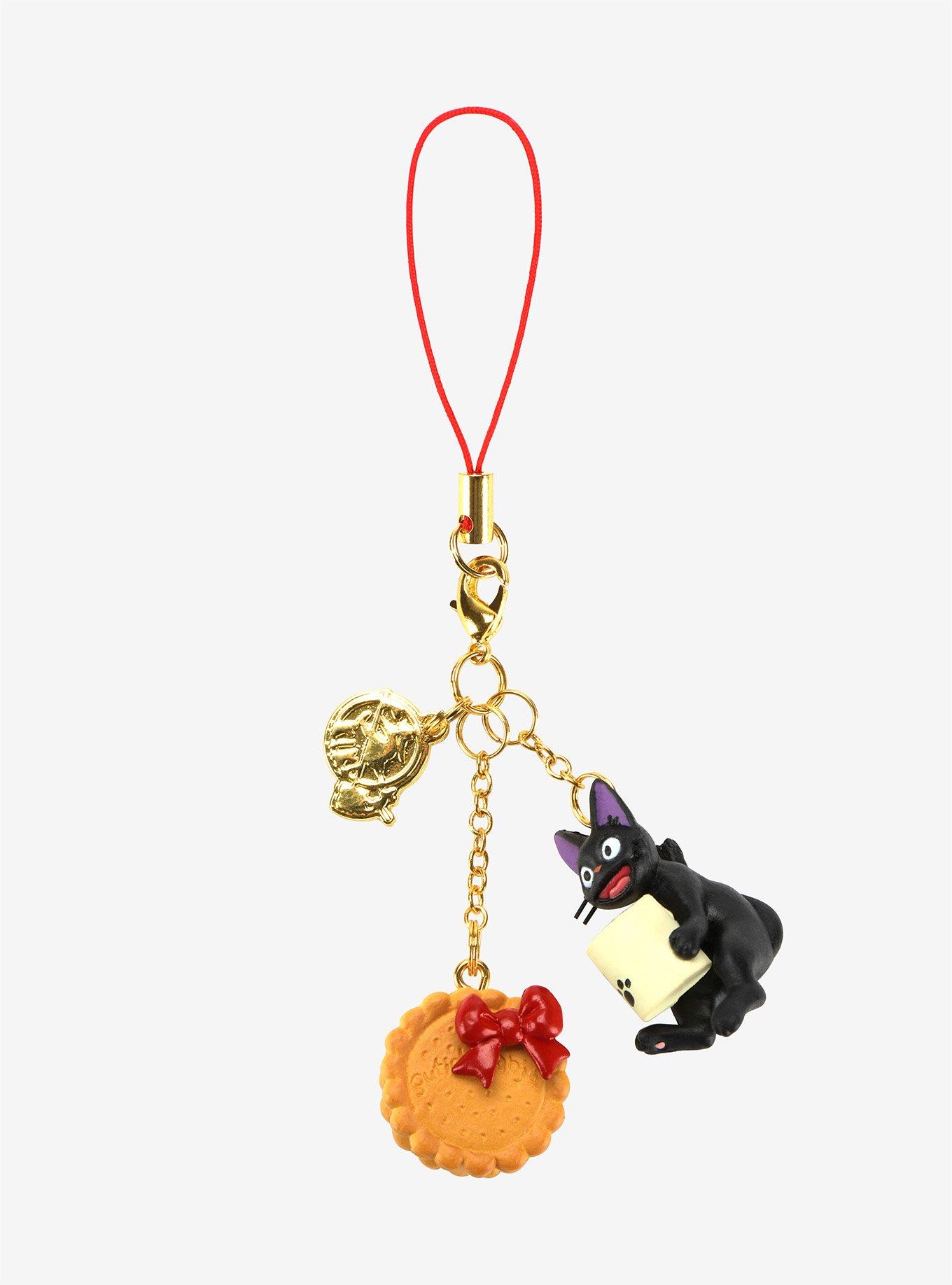 Porte-clés Kiki's Delivery Service Jiji – 3 Pièces, Chat Noir PVC, Mignon Et Pratique
