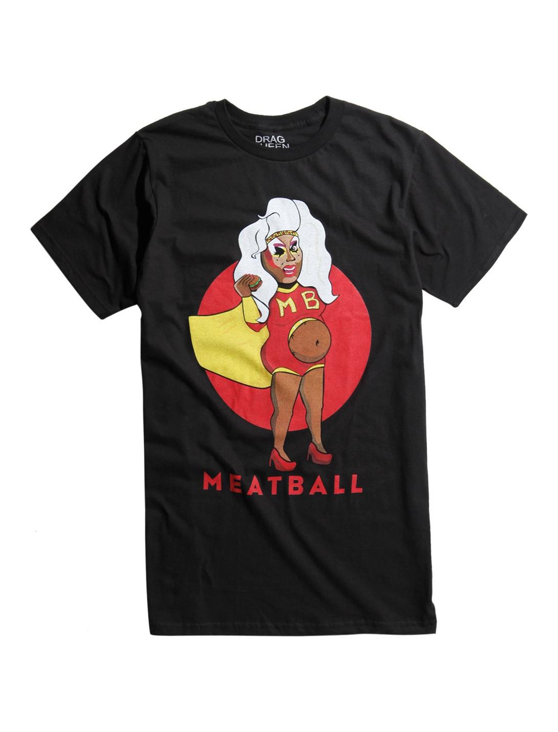 Drag Queen Merch Meatball T-Shirt, BLACK, hi-res
