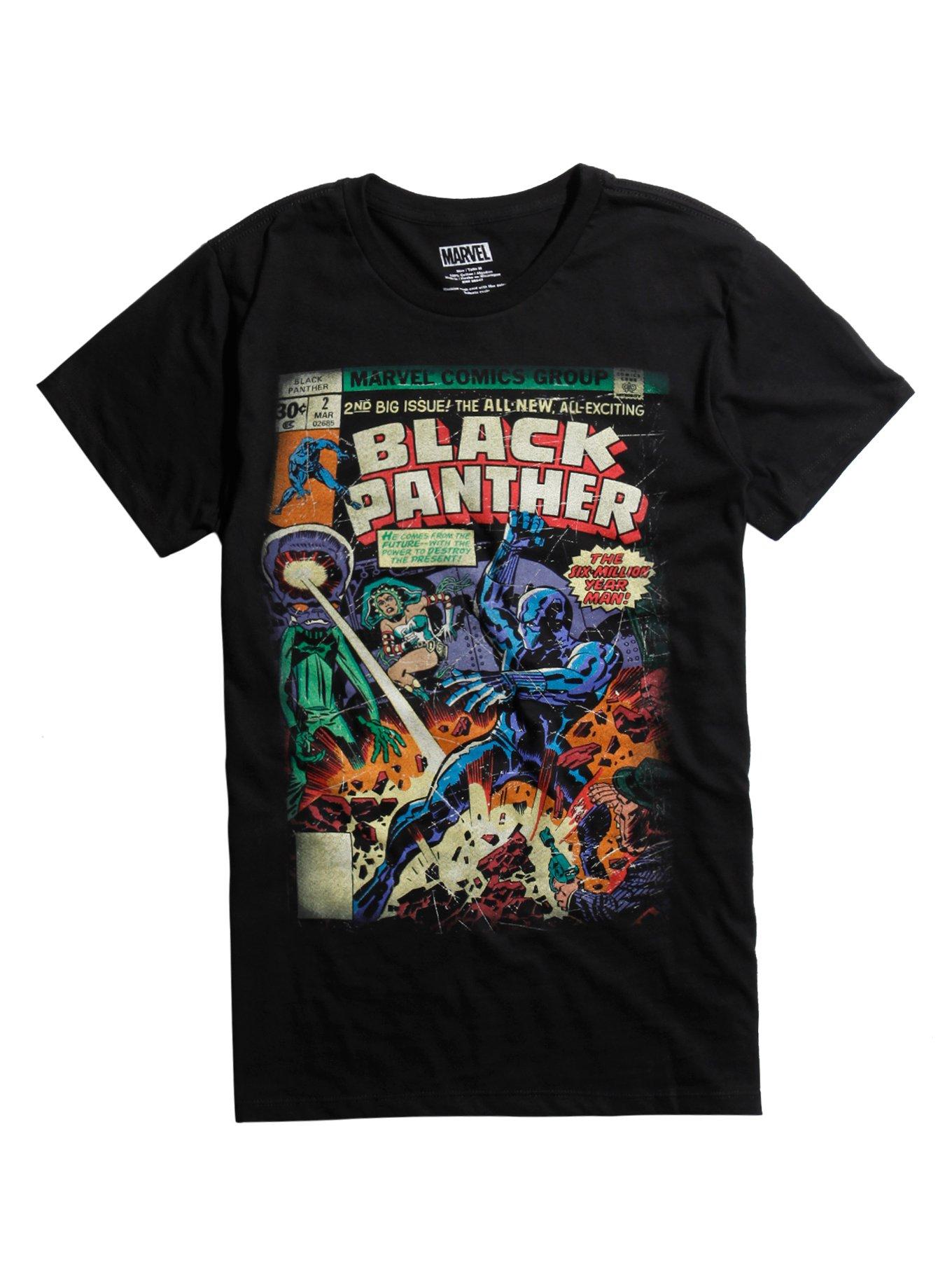 Marvel Black Panther (Vol 1) Issue #2 Comic Cover T-Shirt, BLACK, hi-res