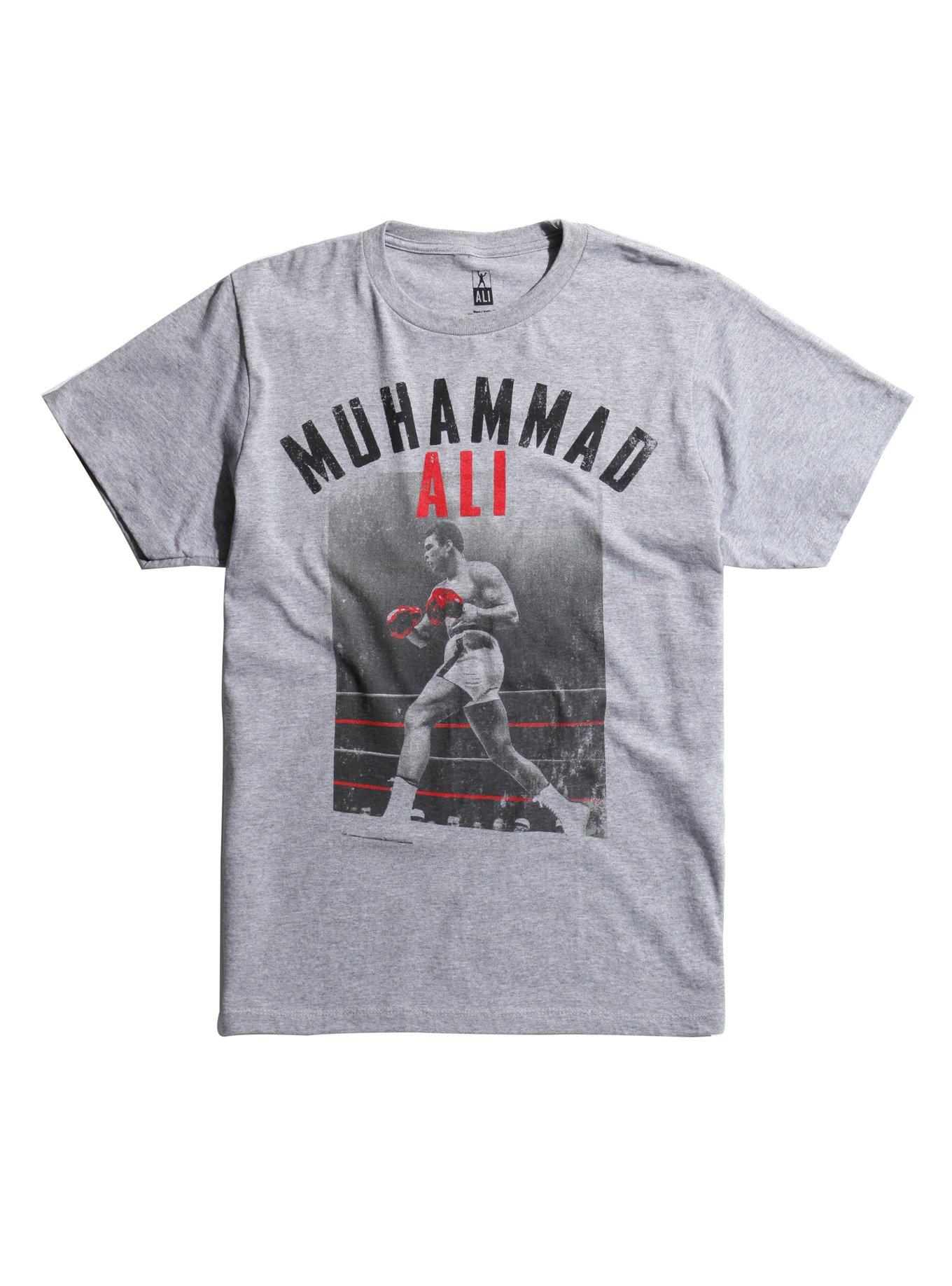 Muhammad Ali Men's Short Sleeve T-Shirt Gray Heather Overlay XL