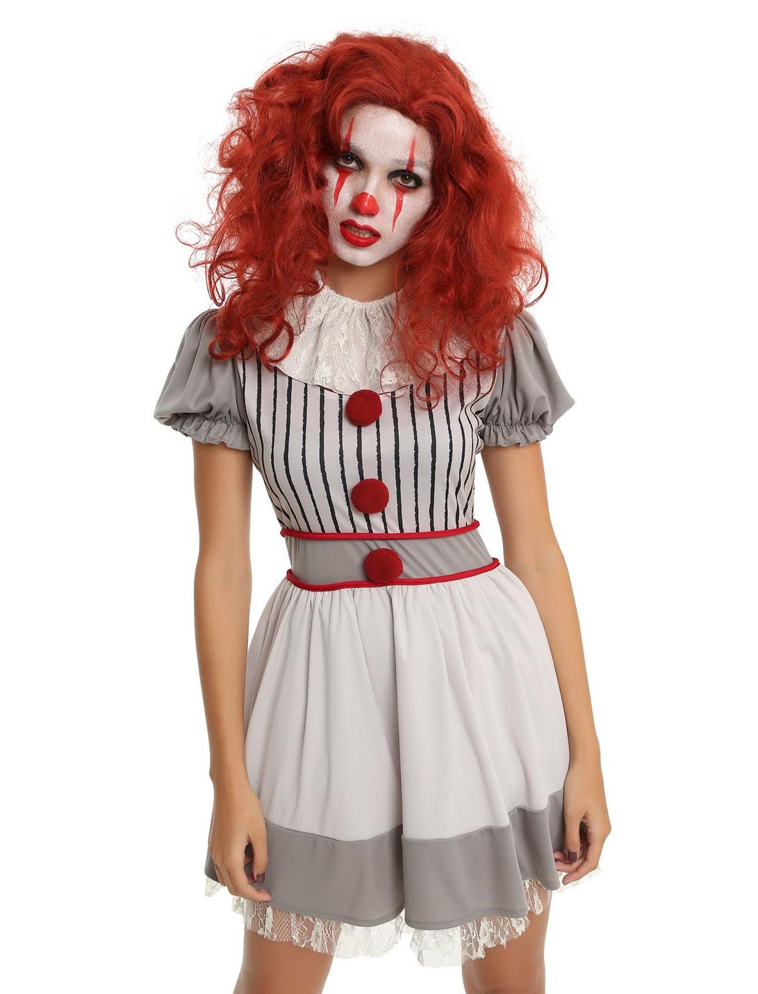 Scary Clown Costume Dress, MULTI, hi-res