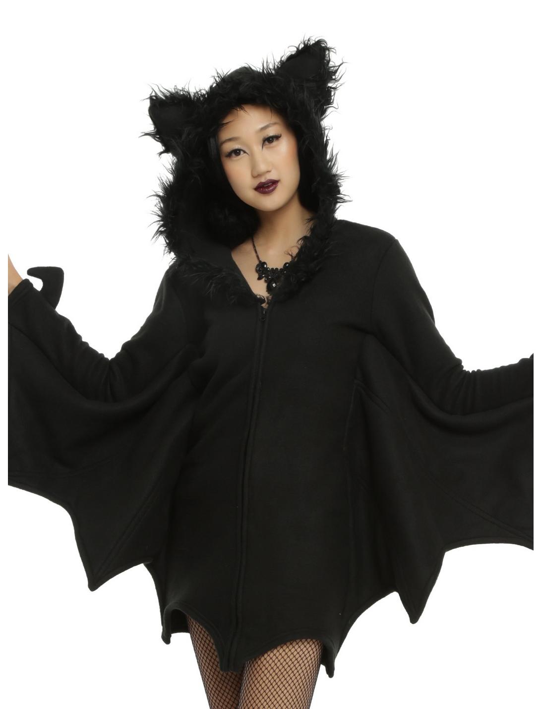 Cozy Bat Costume, BLACK, hi-res