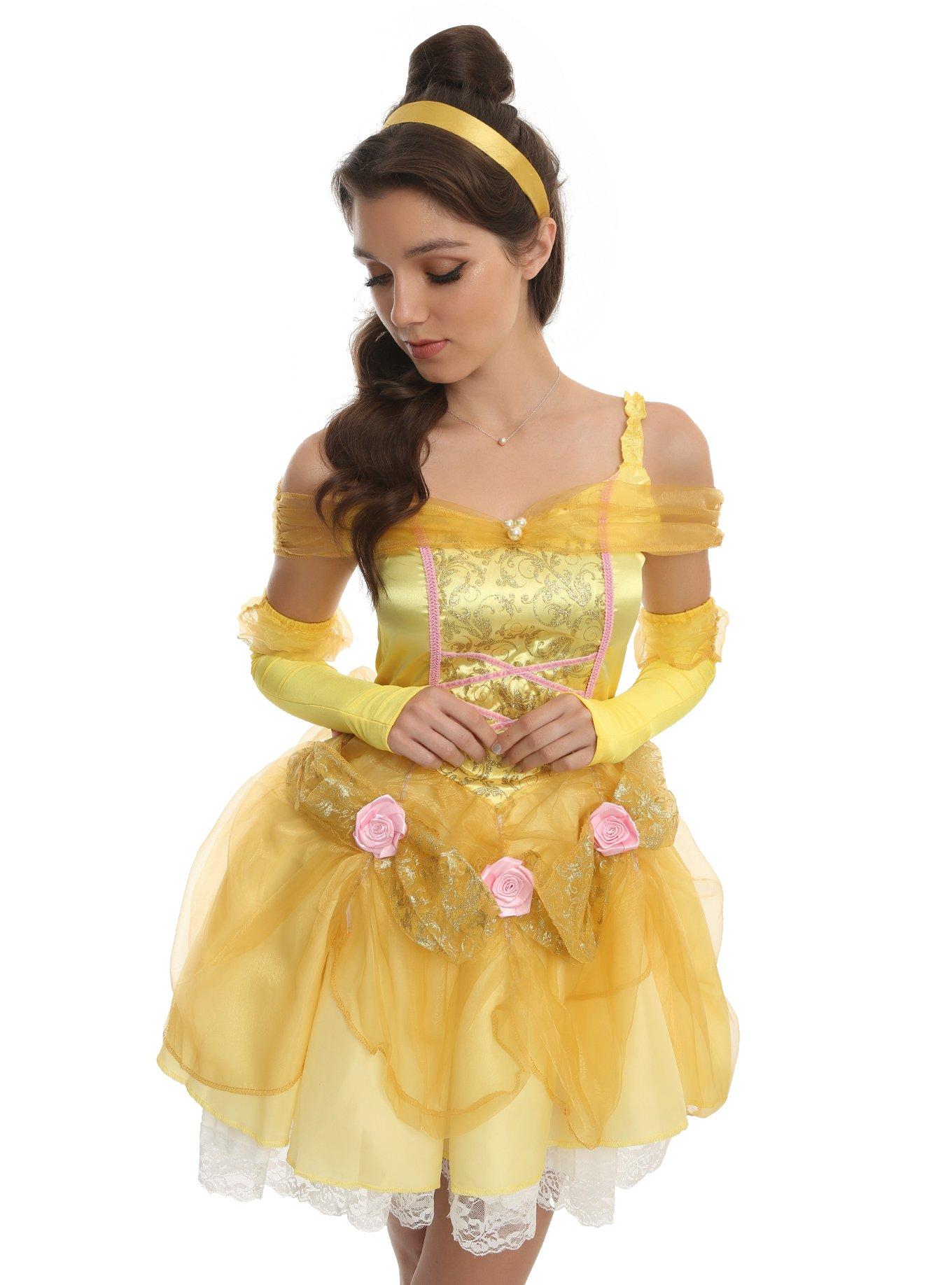 Disney Princess Beauty And The Beast Belle Deluxe Costume, GOLD, hi-res