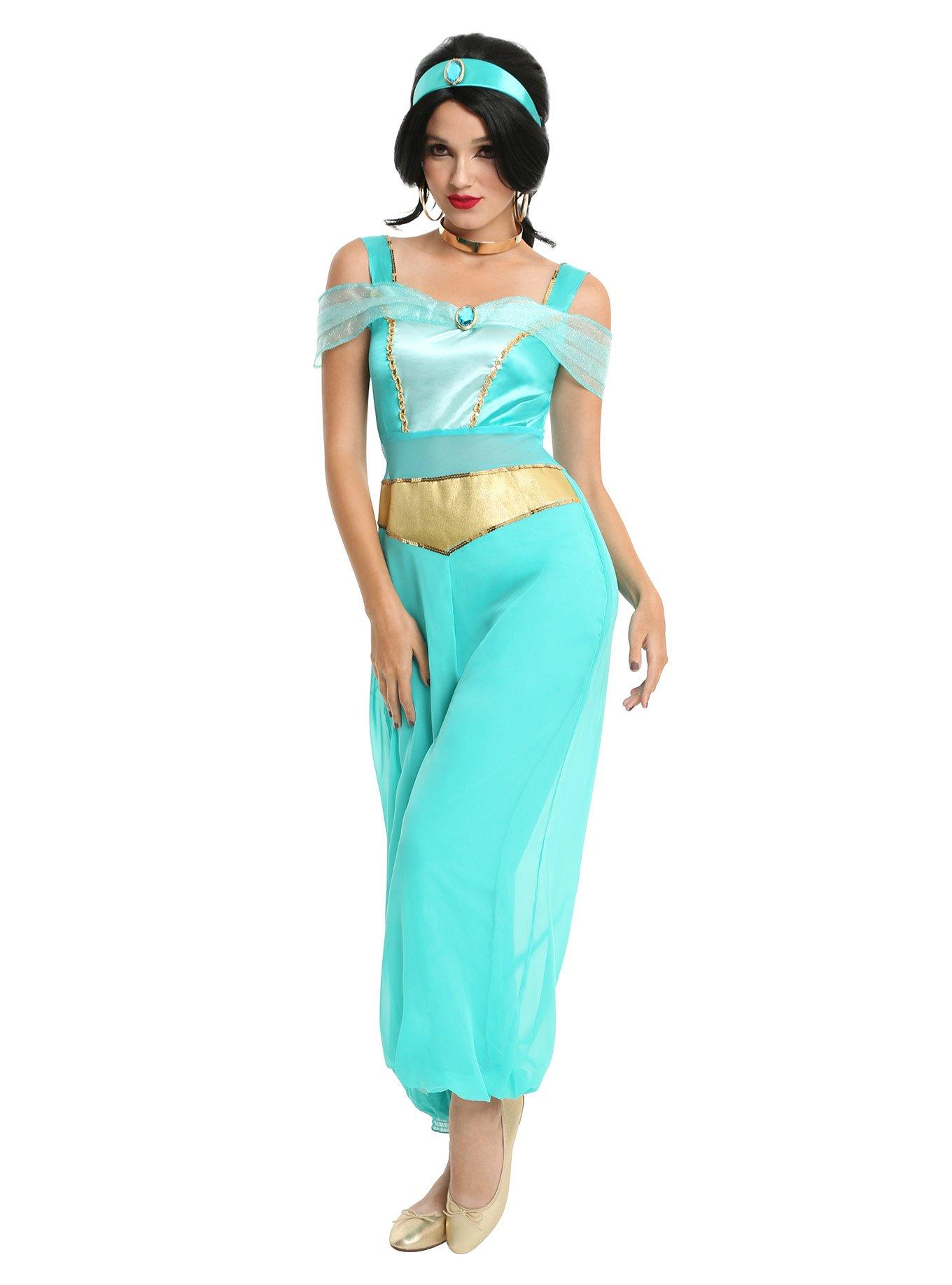  Disney Adult Jasmine Costume, Disney's Aladdin Officially  Licensed Jasmine Halloween Costume for Women Large : Clothing, Shoes &  Jewelry