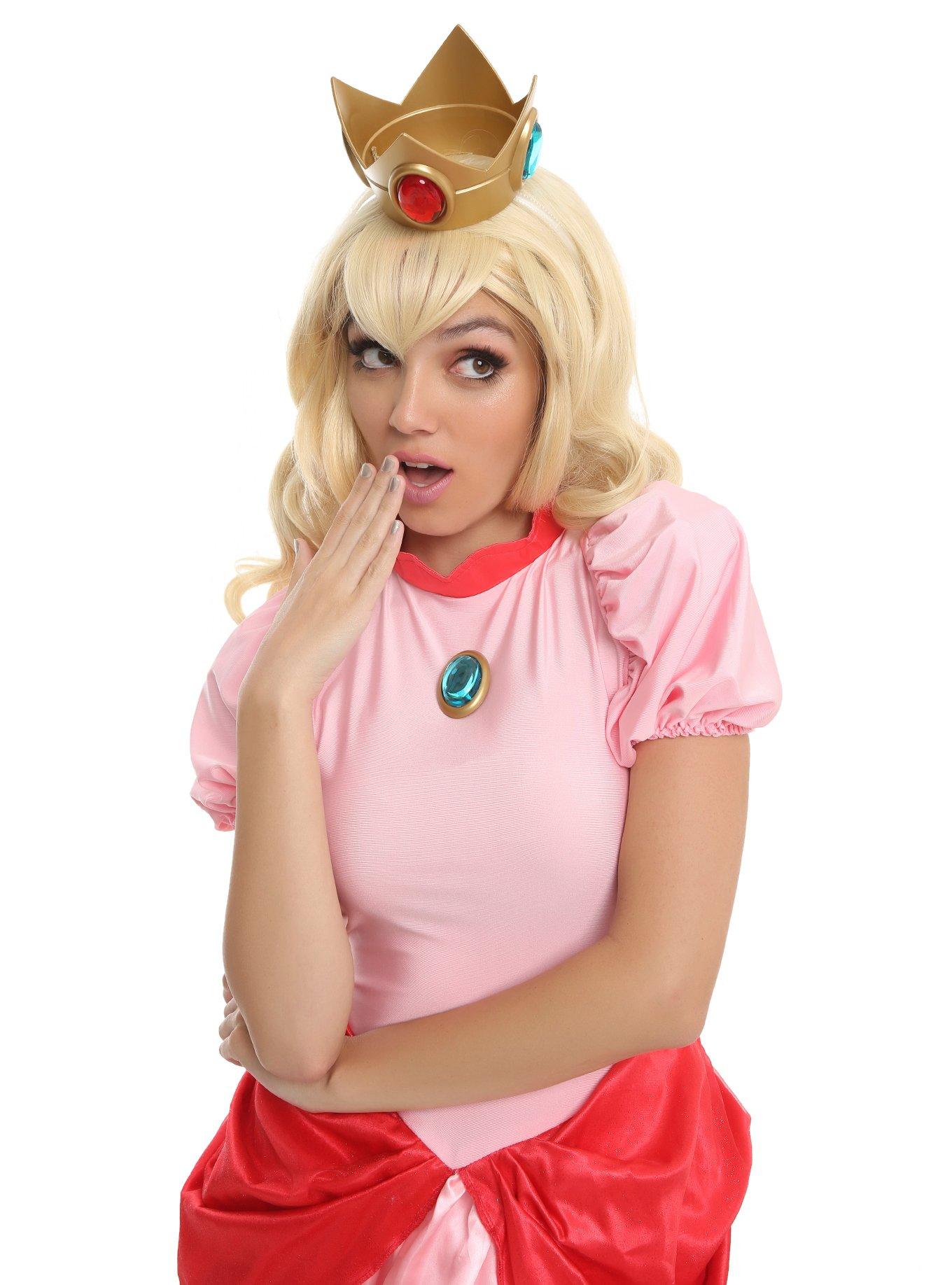Disguise Licensed Super Mario Nintendo Princess Peach Deluxe Women