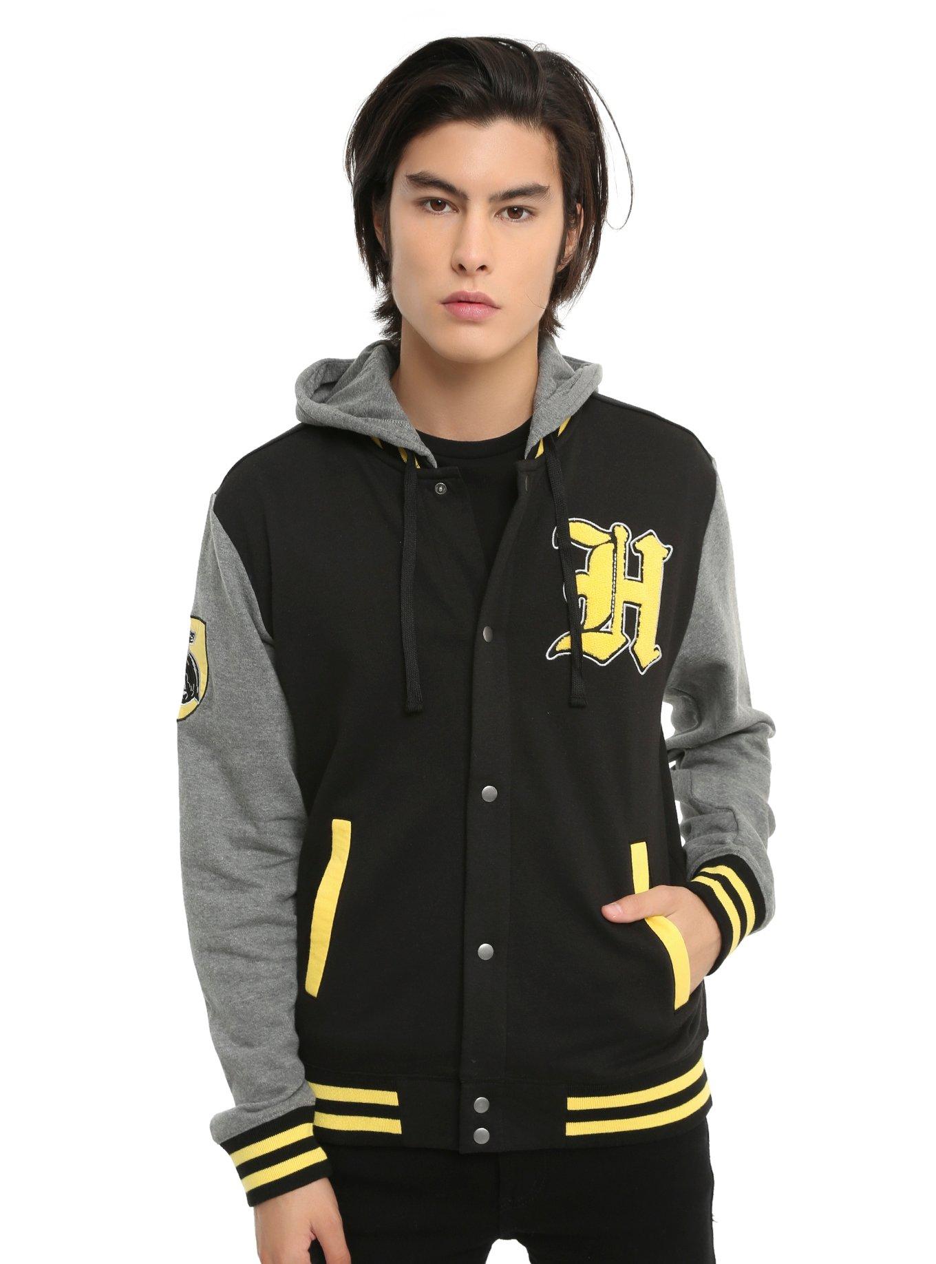 Harry Potter Hufflepuff Varsity Hoodie, BLACK, hi-res