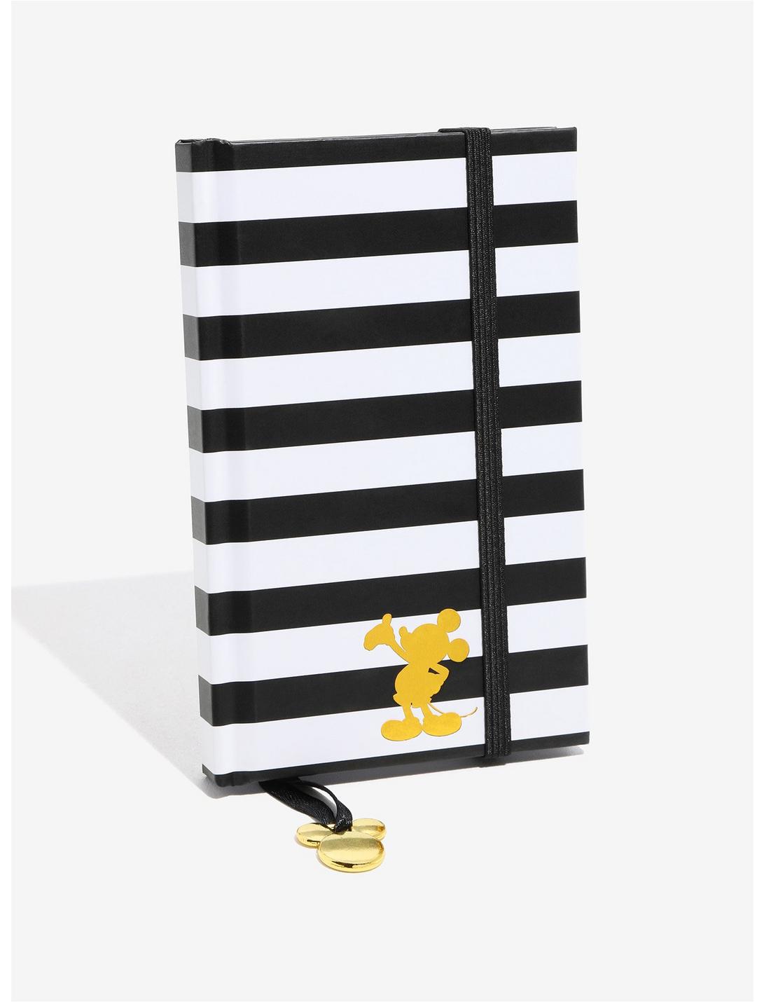 Disney Mickey Mouse Gold Striped Pocket Journal - BoxLunch Exclusive, , hi-res
