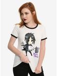Black Butler Chibi Sebastian Girls T-Shirt, WHITE, hi-res