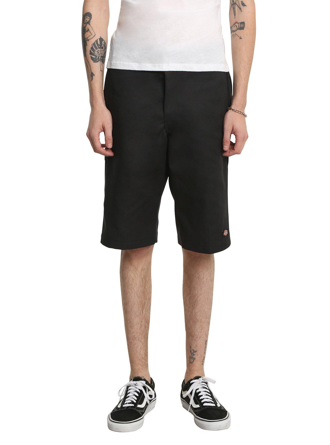 Dickies Black Relaxed Fit Shorts, BLACK, hi-res