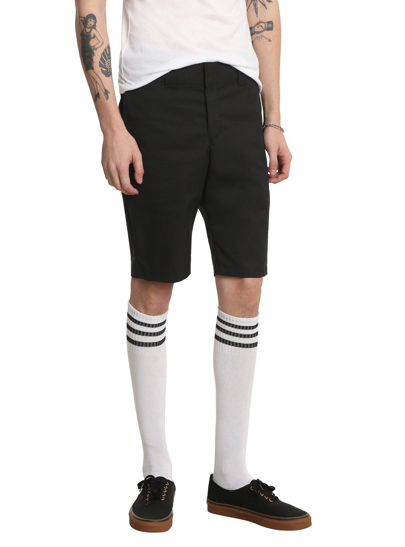 Dickies Black Slim Shorts, BLACK, hi-res