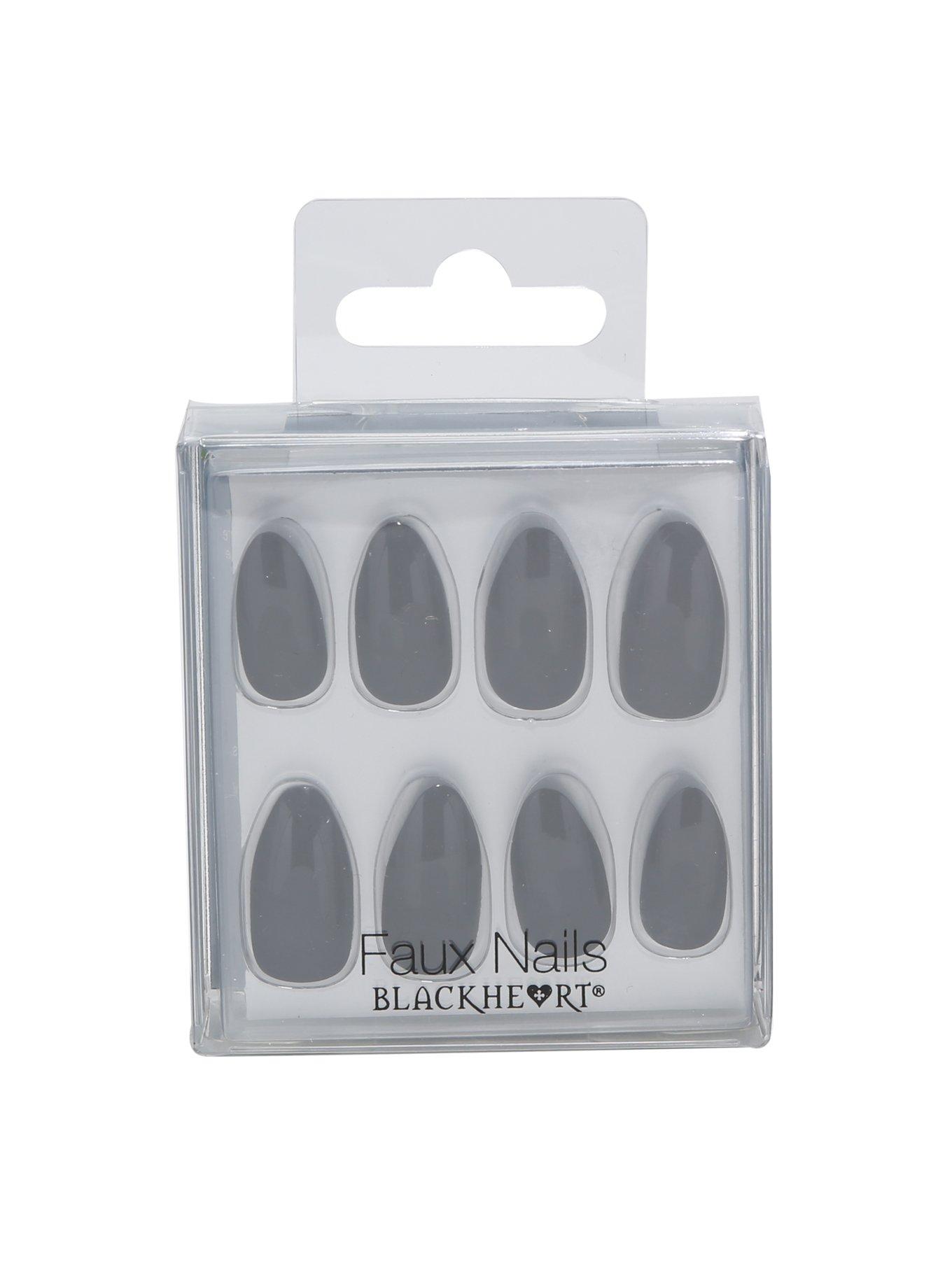 Blackheart Beauty Black Matte Drip Faux Nails, , hi-res