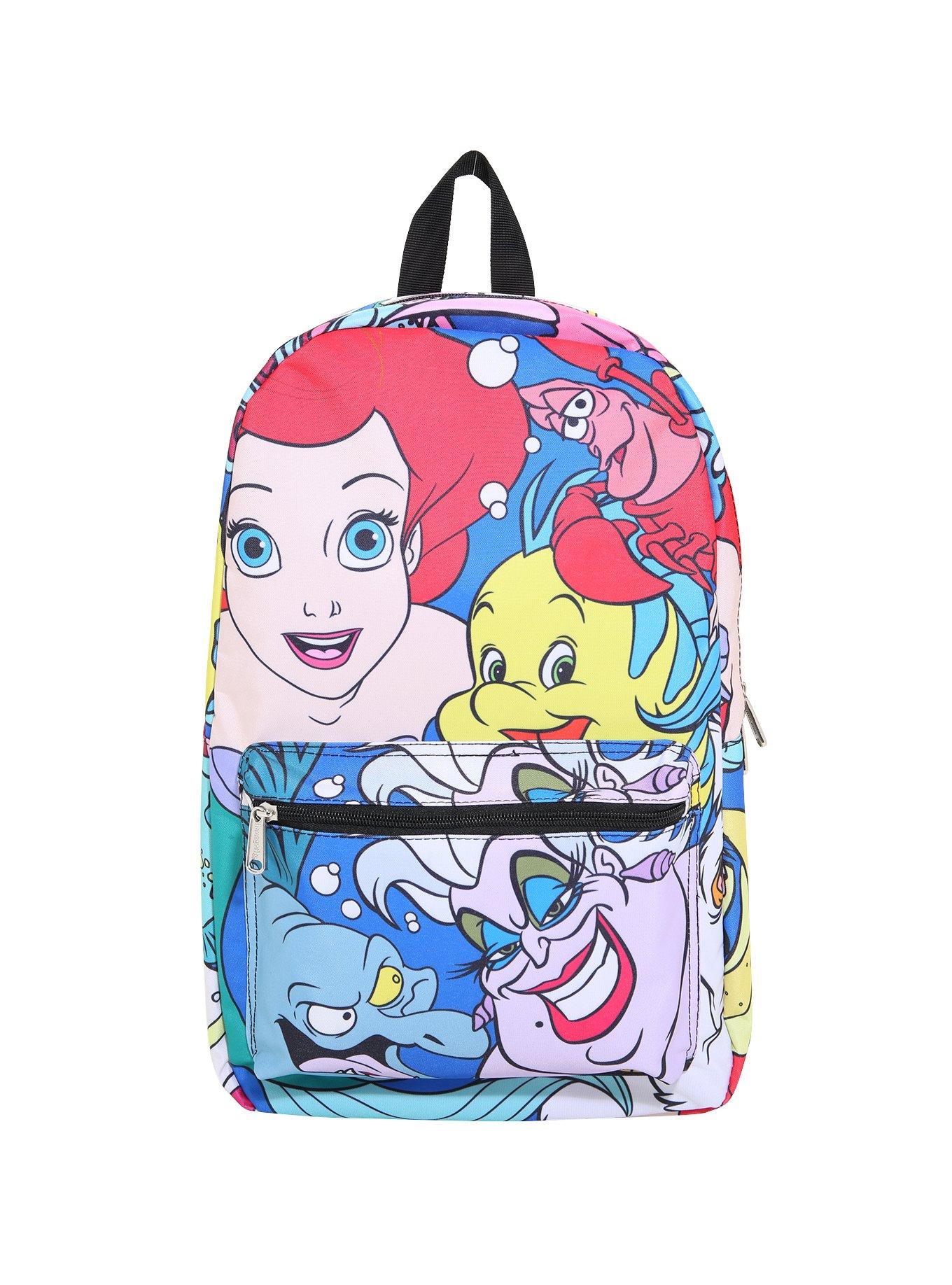 Disney Loungefly Hot Topic Little Mermaid Large Full Size Sea Slouch Backpack Loungefly Disney The Little Mermaid 35th Anniversary Ariel  main image 4