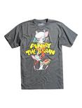 Plus Size Pinky And The Brain Character T-Shirt, BLACK, hi-res