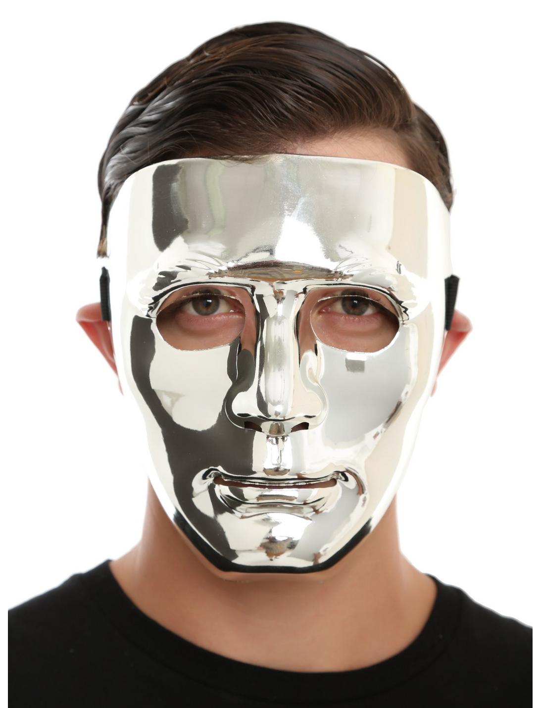 Chrome Face Mask, , hi-res