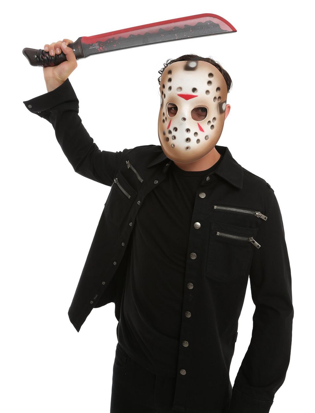 Friday The 13th Jason Voorhees Mask And Machete Costume Kit, , hi-res