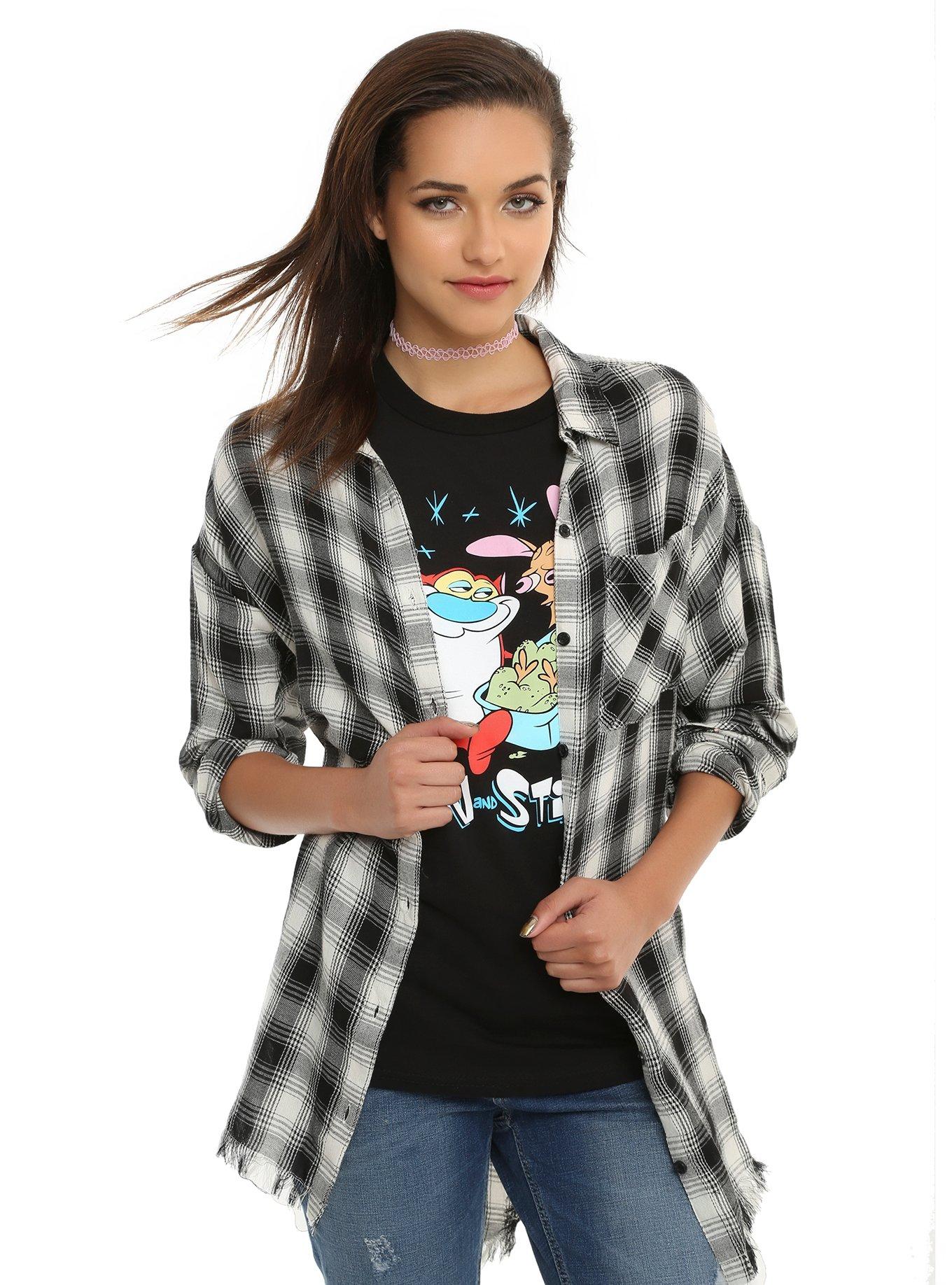 The Ren & Stimpy Show Girls Muscle Top, BLACK, hi-res