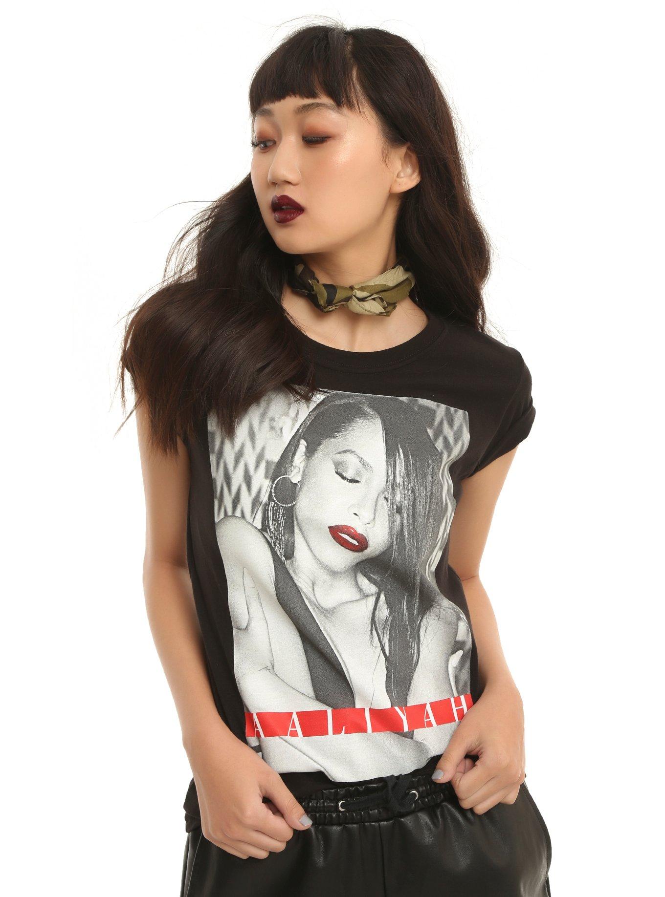 ☆ KITH WOMENS x AALIYAH classic logo tee コラボTシャツ ☆ Kith Women Aaliyah Classic Logo Vintage Tee Black - SS22 - US