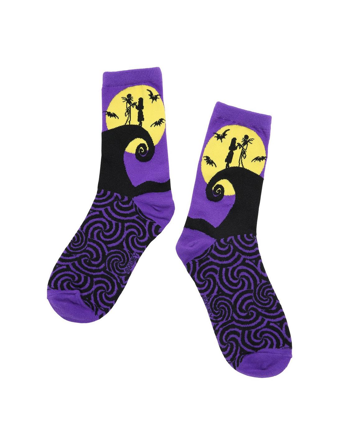 The Nightmare Before Christmas Jack & Sally Snow Hill Ankle Socks, , hi-res