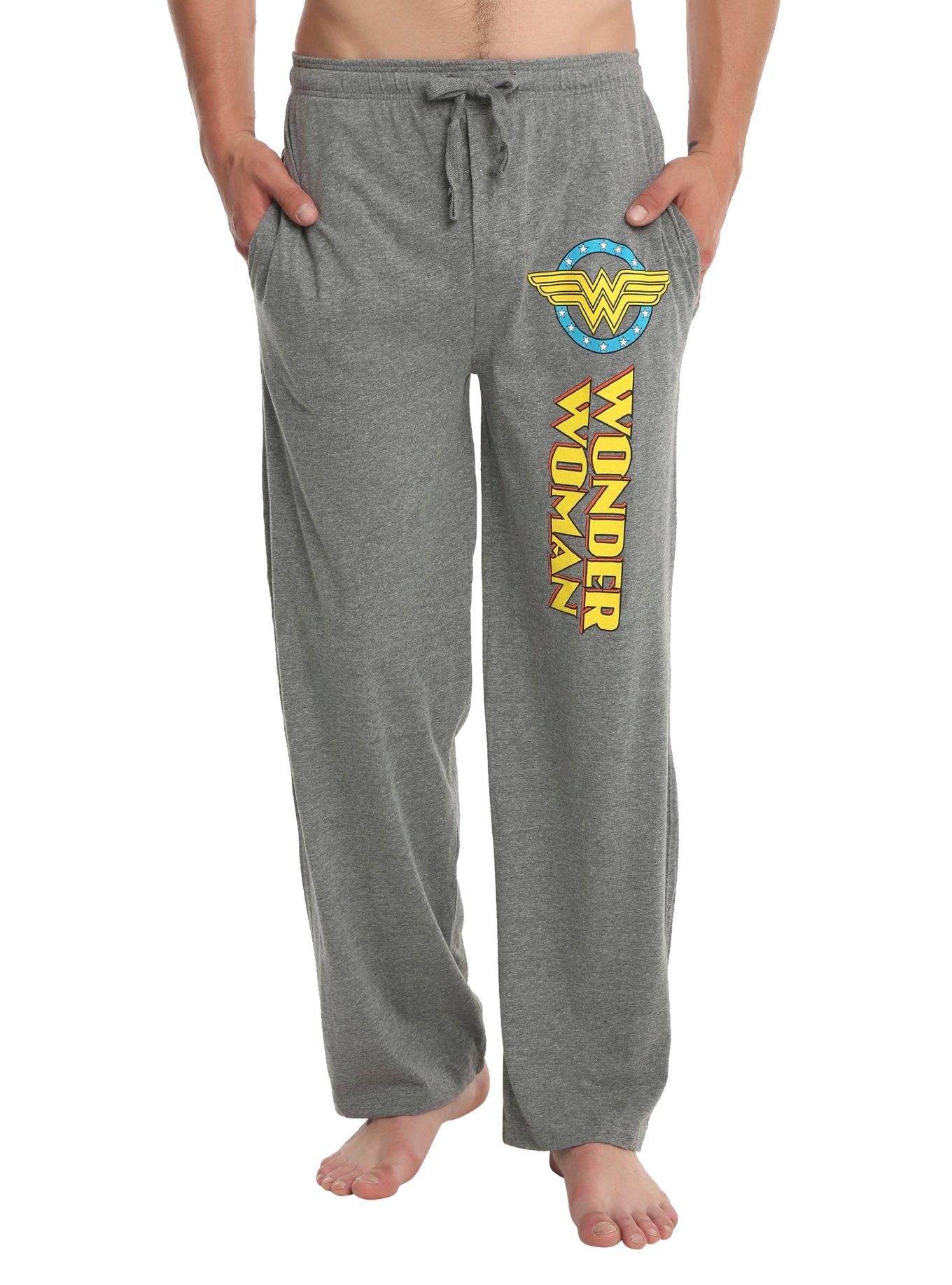 DC Comics Wonder Woman Guys Pajama Pants, GREY, hi-res