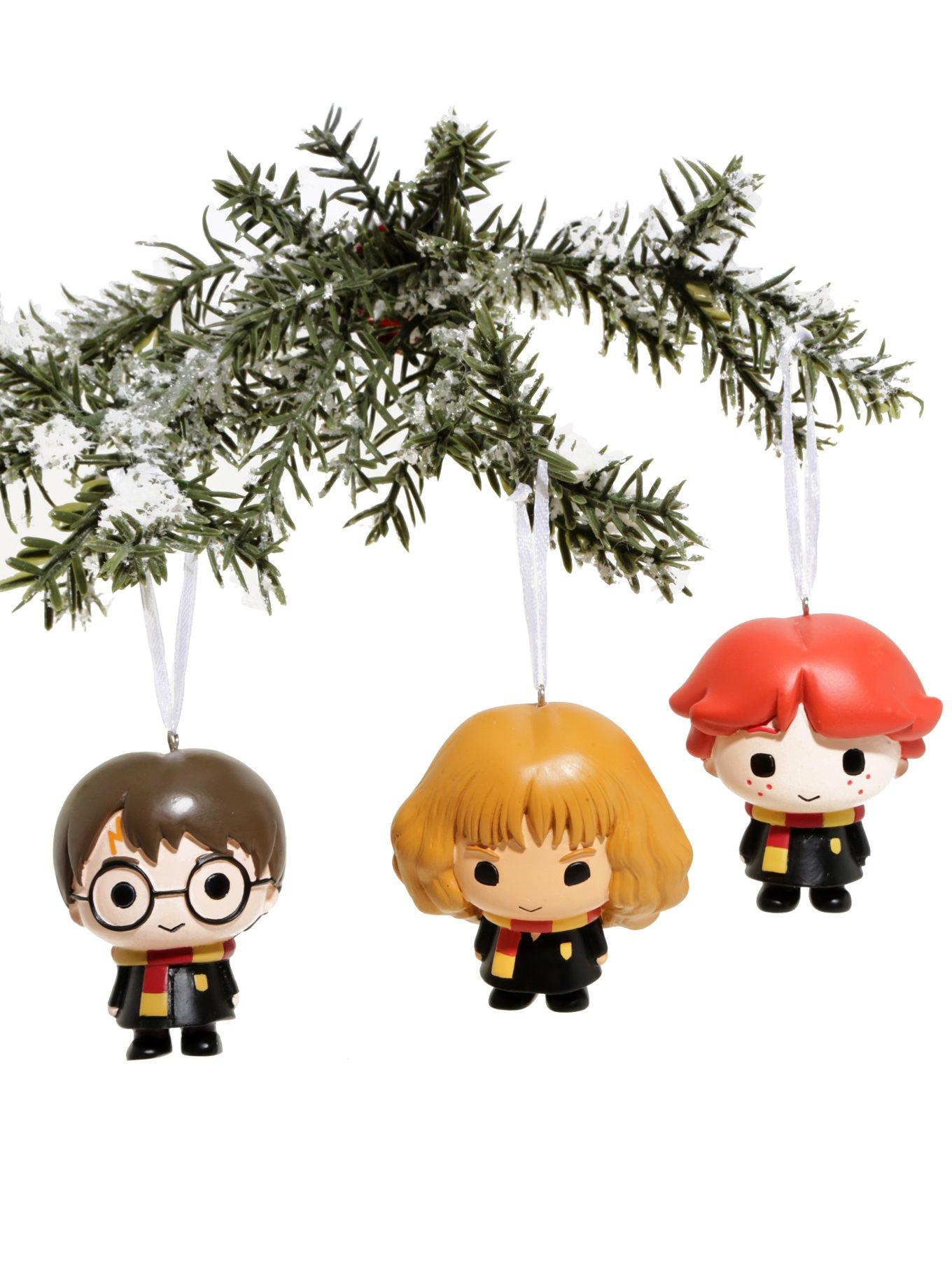 Harry Potter Harry Hermione & Ron Ornament Set Hot Topic