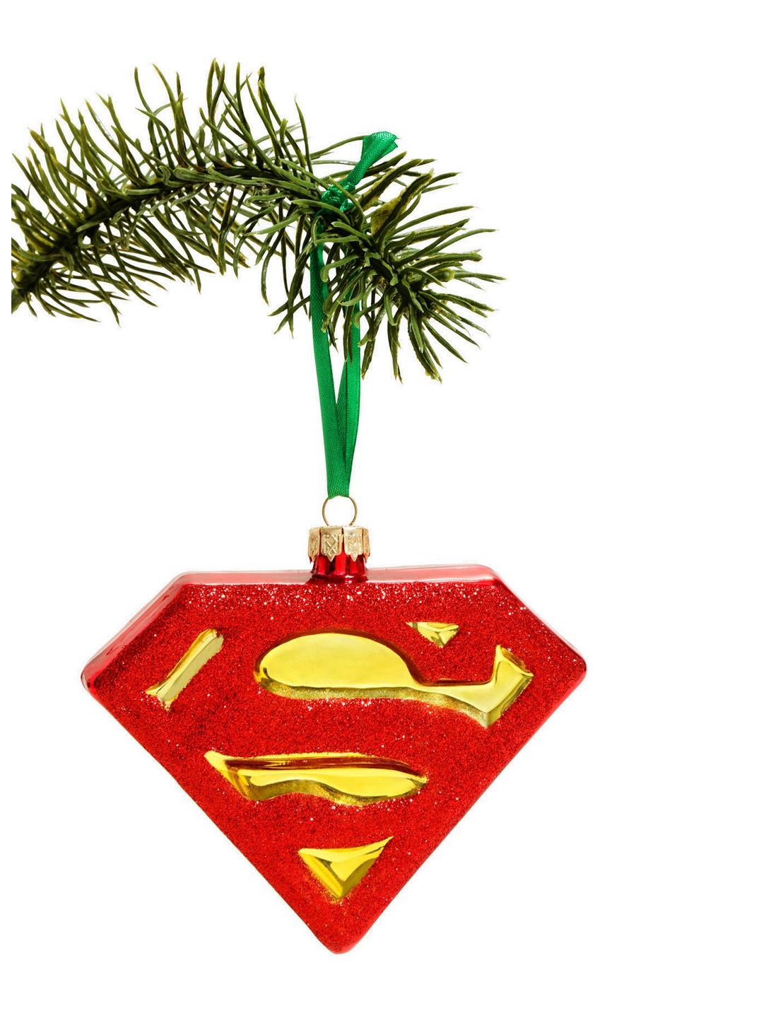 DC Comics Superman Logo Glass Ornament, , hi-res
