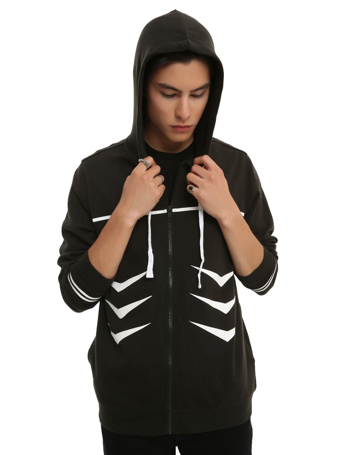 Tokyo Ghoul Ken Kaneki Black And White Cosplay Hoodie, BLACK, hi-res