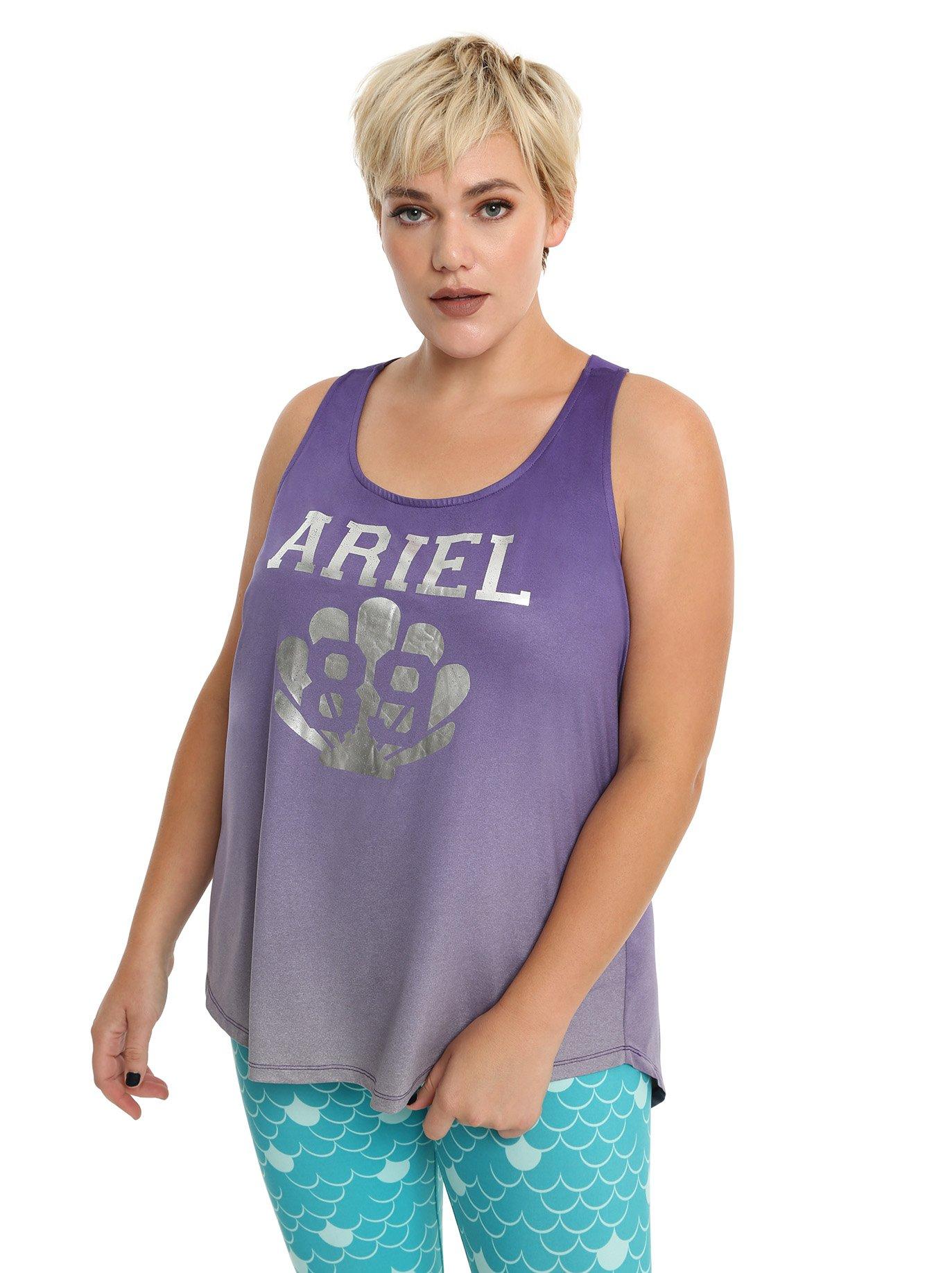 Disney The Little Mermaid Ariel Active Girls Tank Top Plus Size, PURPLE, hi-res