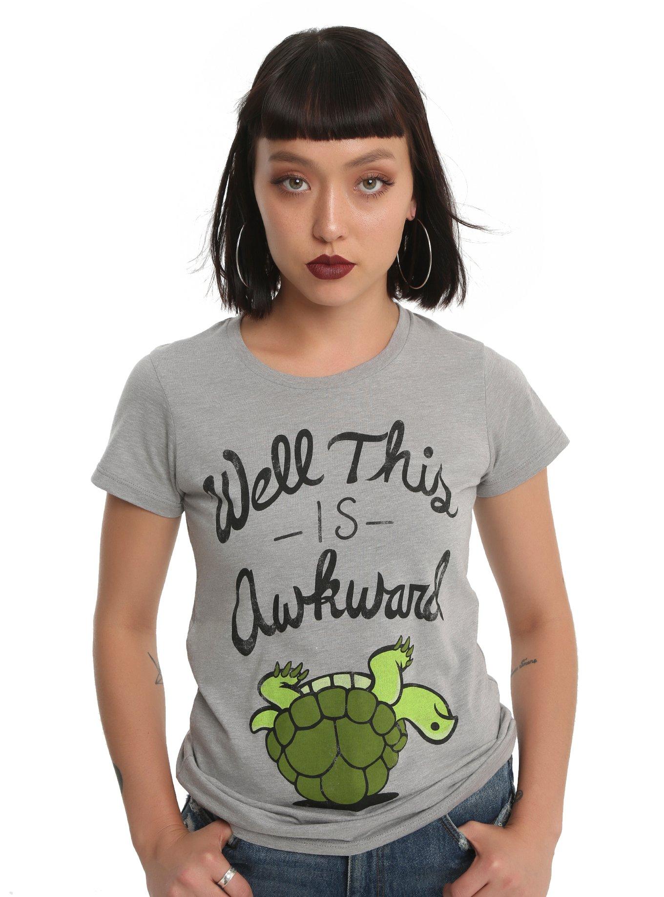 Awkward Turtle Grey Girls T-Shirt, GREY, hi-res