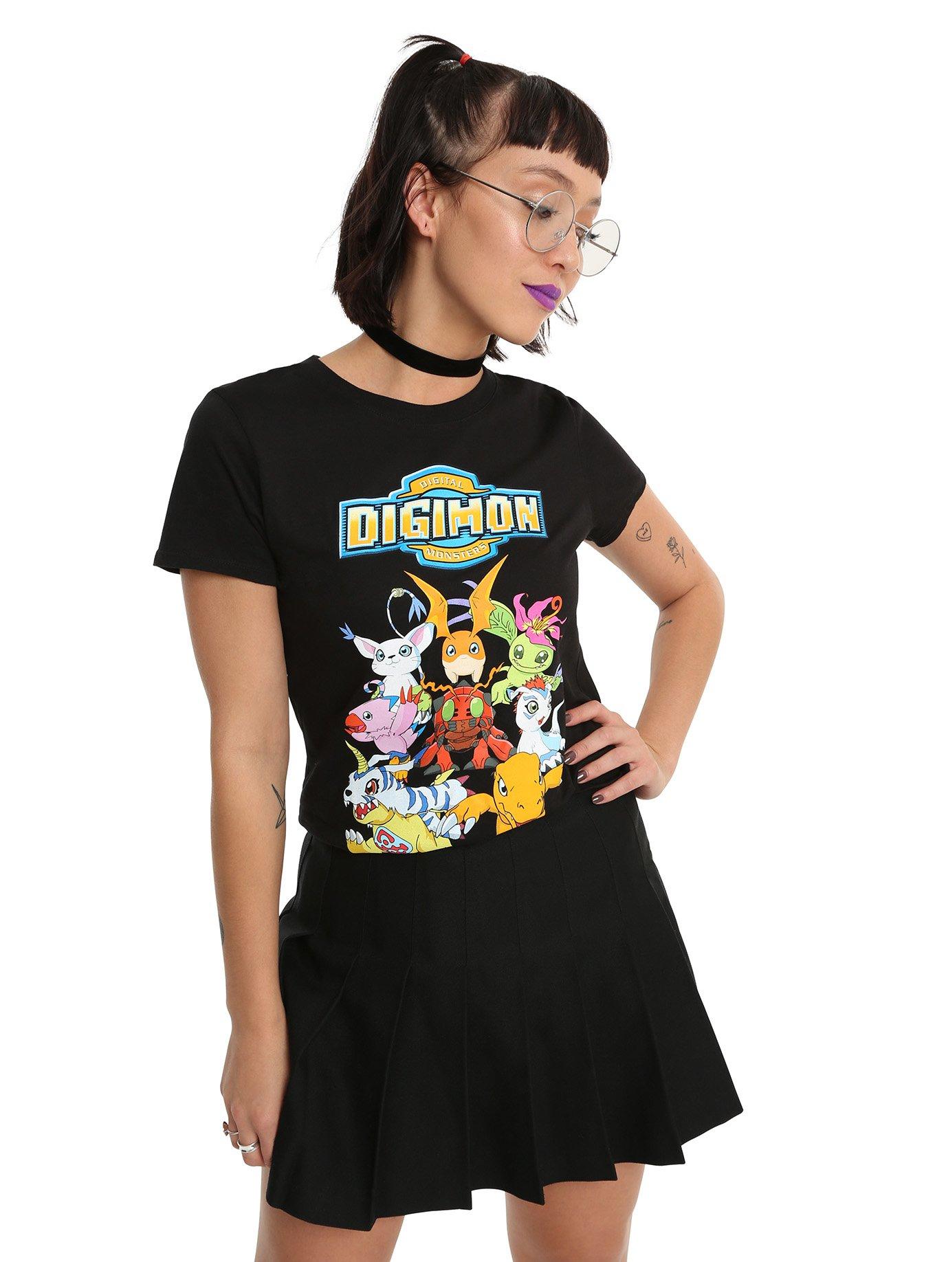 Digimon Digital Monsters Character Girls T-Shirt, BLACK, hi-res