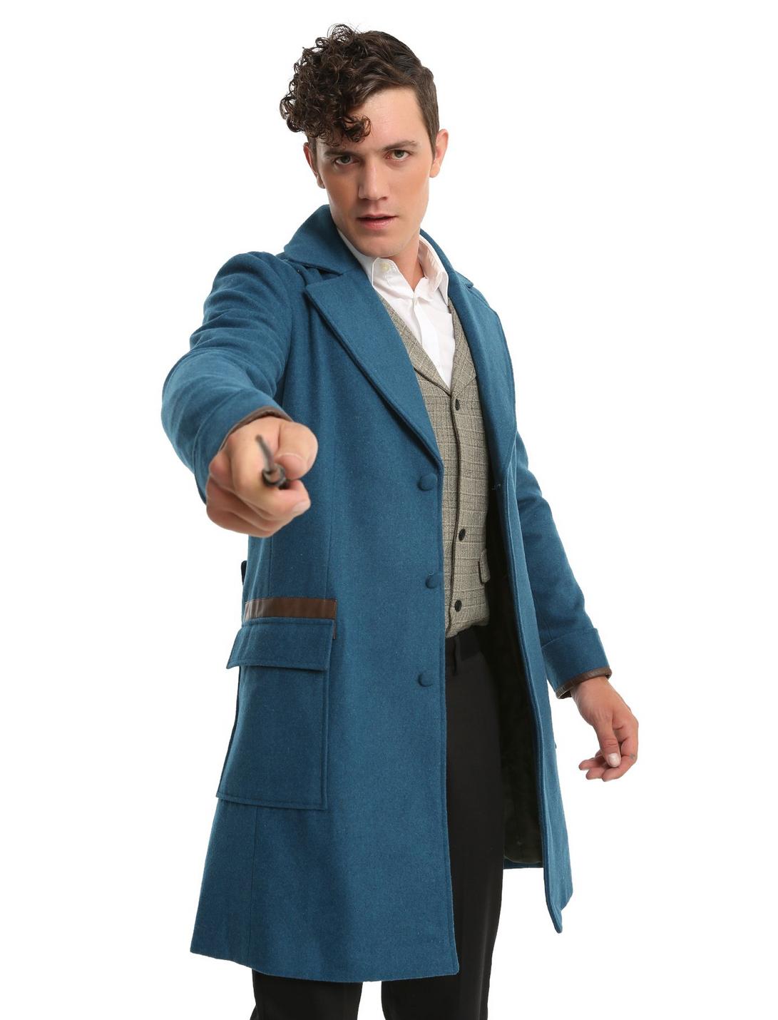 Fantastic Beasts And Where To Find Them Newt Scamander Overcoat, NAVY, hi-res