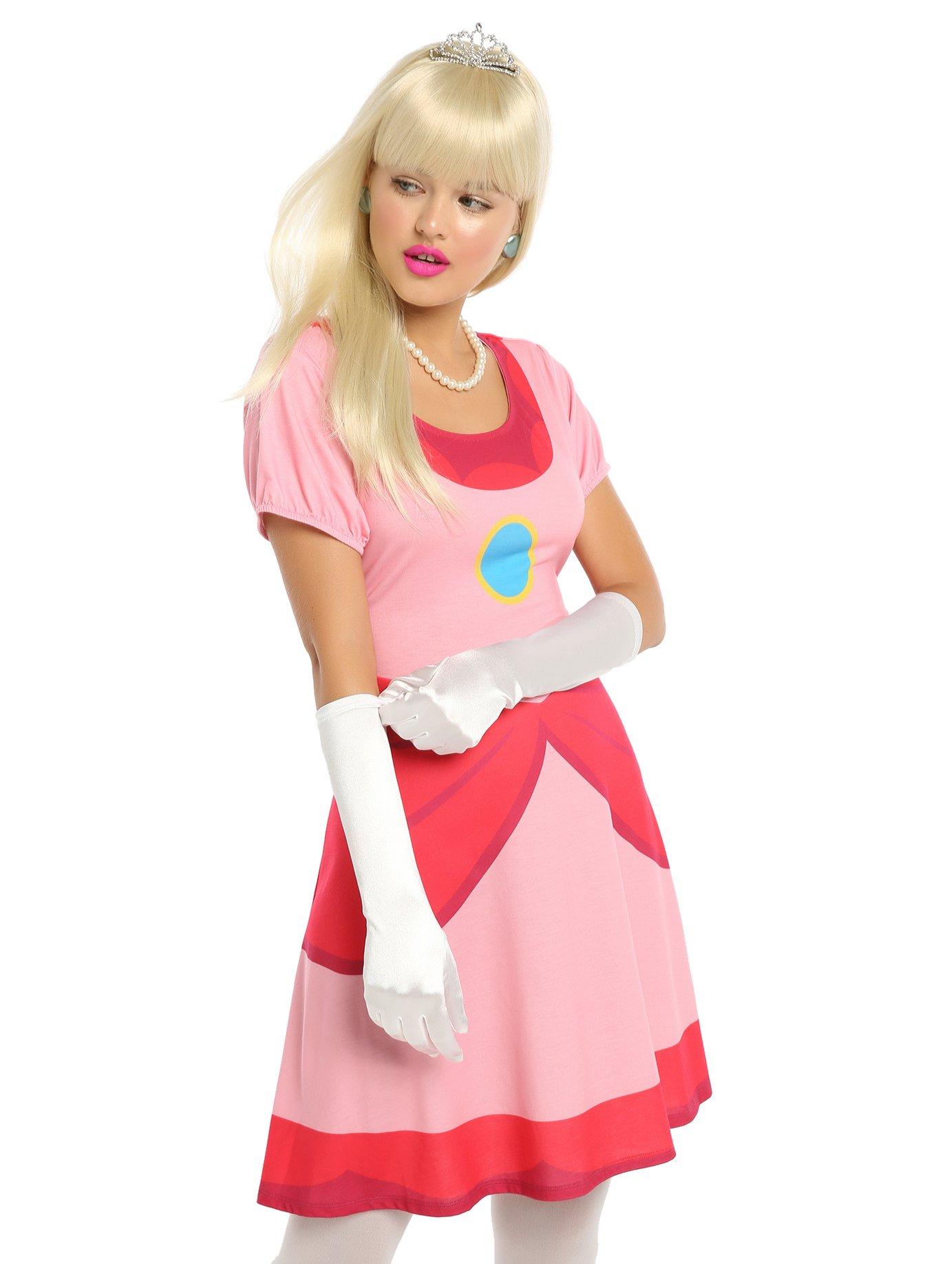 Super Mario Princess Peach Cosplay Dress, MULTI, hi-res