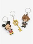 Disney Kingdom Hearts Sora, Keyblade & Mickey Key Chain Set - Summer Convention Exclusive, , hi-res