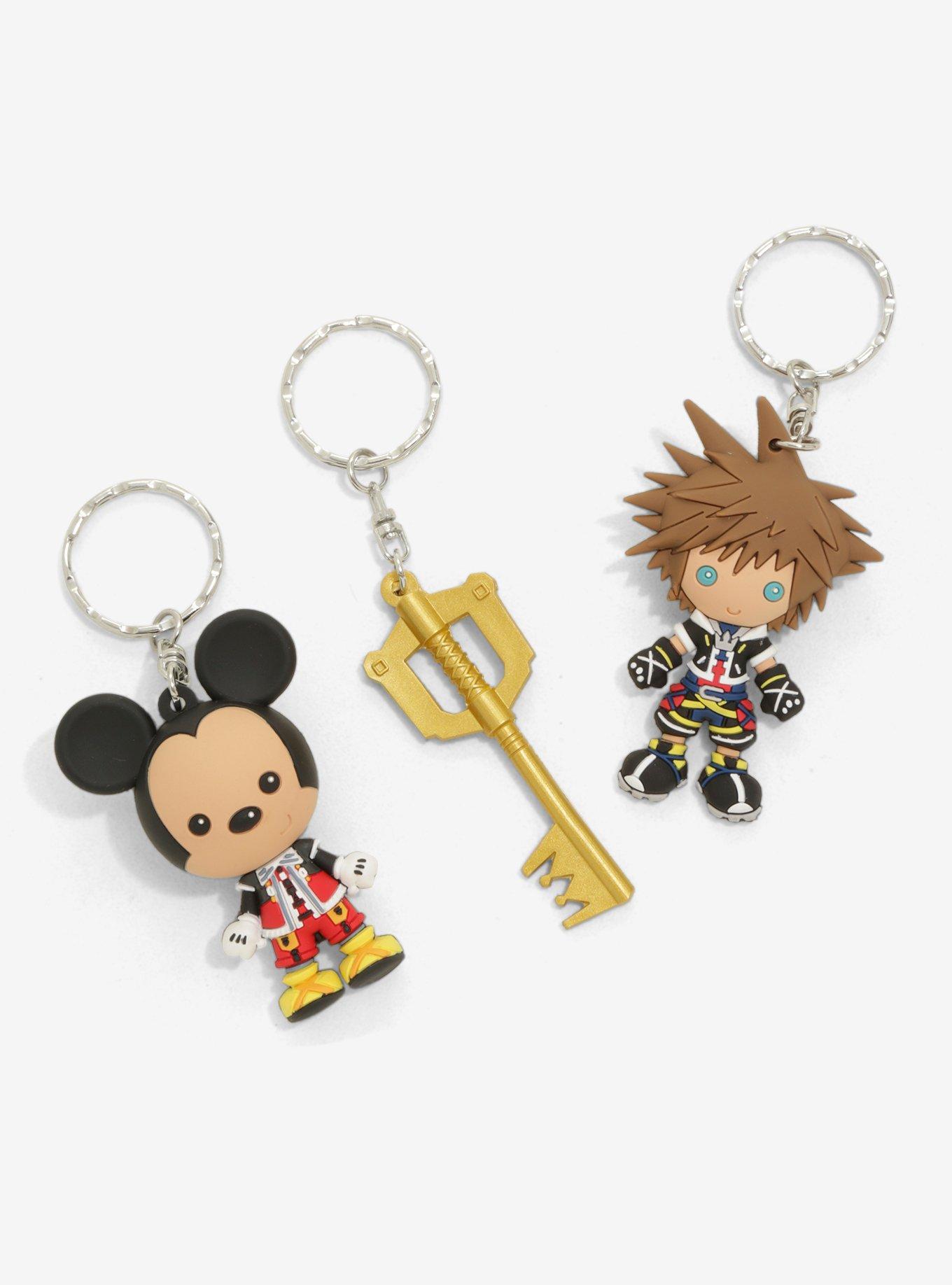 Disney Kingdom Hearts Sora, Keyblade & Mickey Key Chain Set - Summer Convention Exclusive, , hi-res