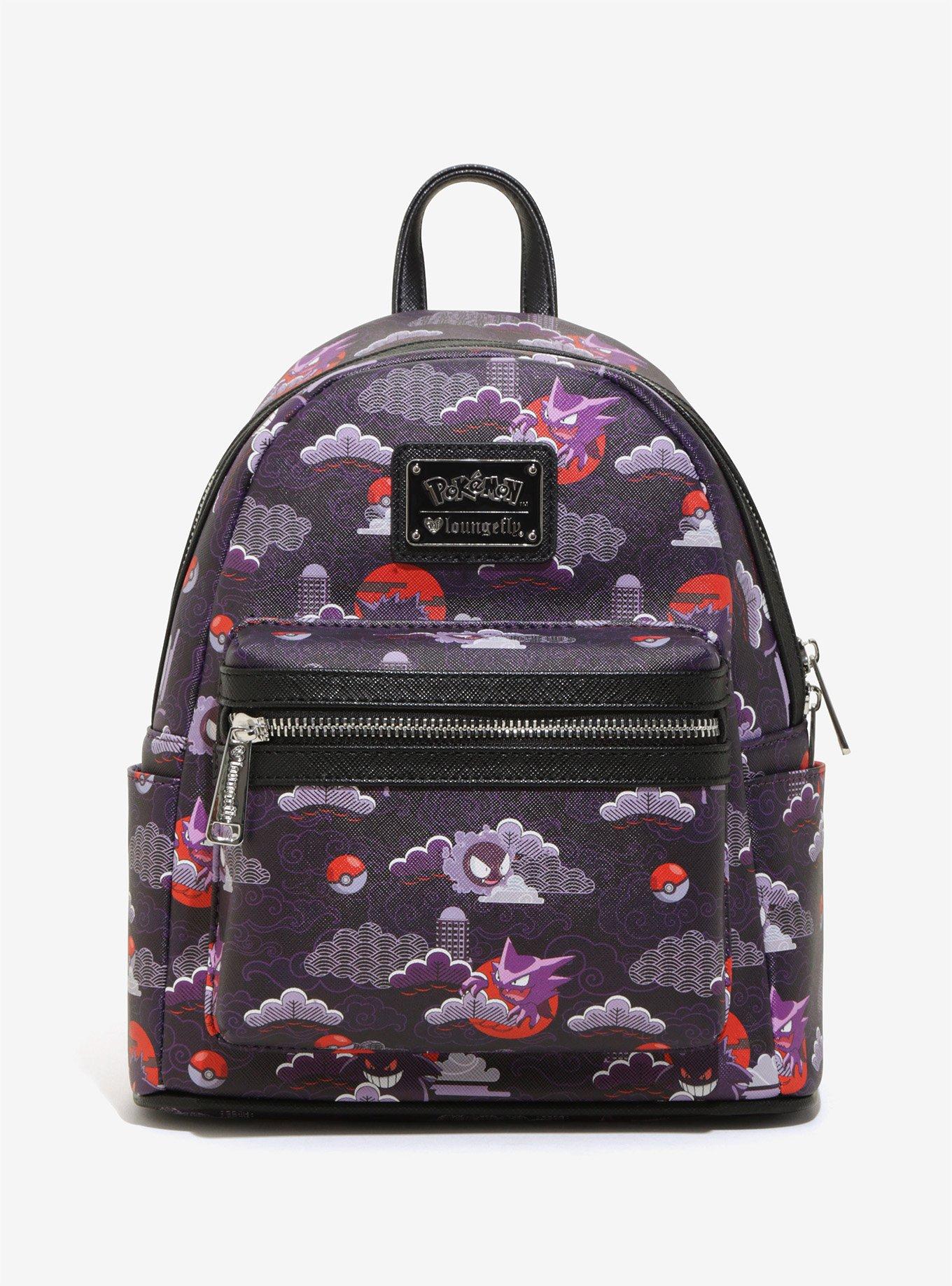 Pokemon Ghost Type Print Dark Purple Mini Backpack