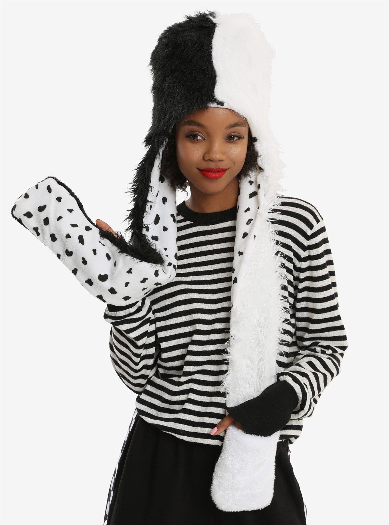 Disney 101 Dalmatians Cruella De Vil Hat Scarf, , hi-res
