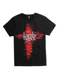 Lamb Of God Red Cross T-Shirt, BLACK, hi-res