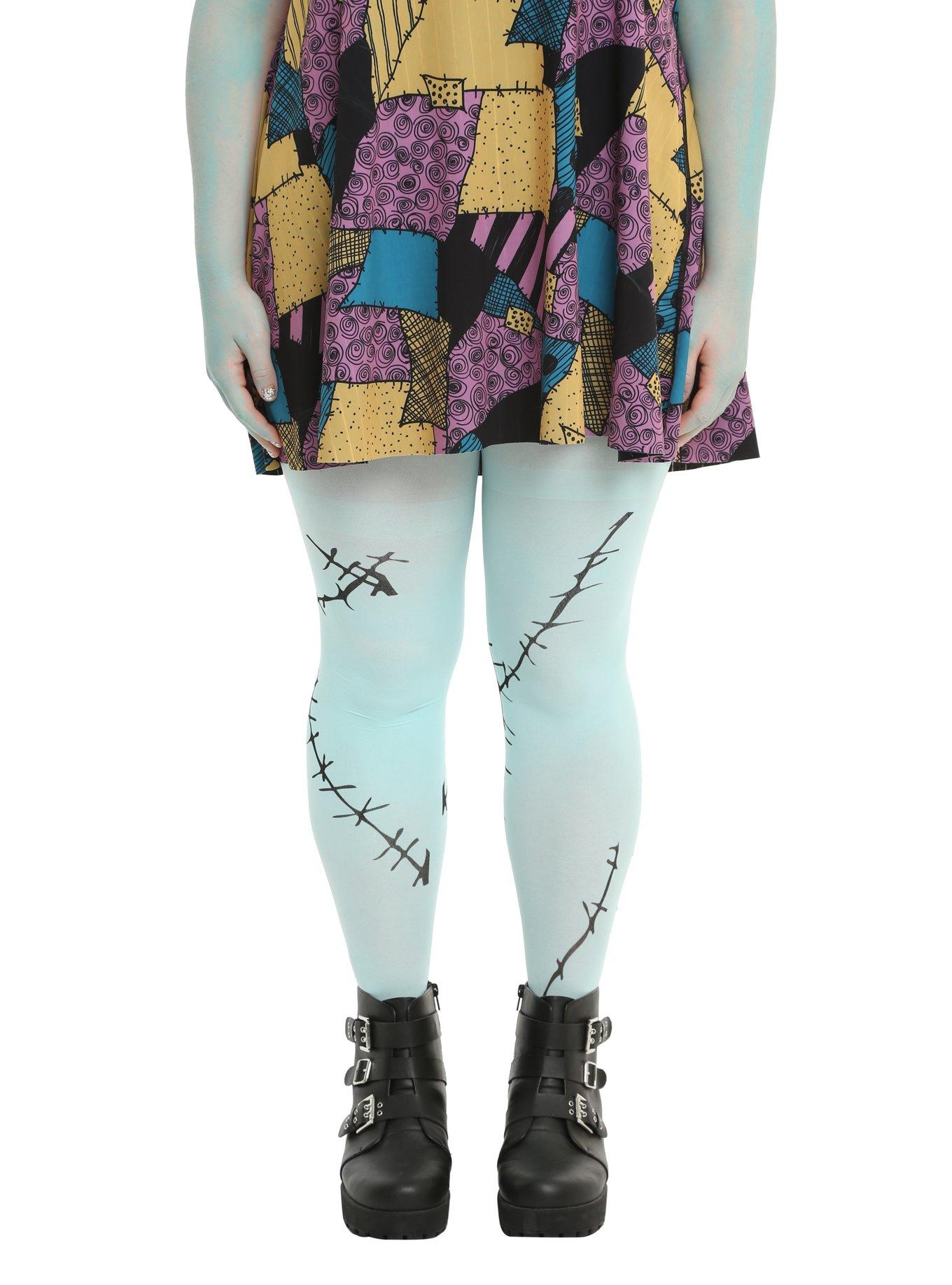The Nightmare Before Christmas Sally Tights Plus Size, TAN/BEIGE, hi-res
