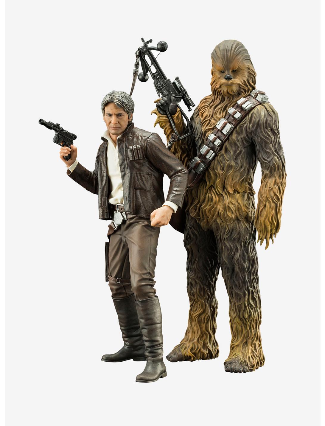 Star Wars: The Force Awakens Han Solo And Chewbacca ARTFX+ Statue Set, , hi-res