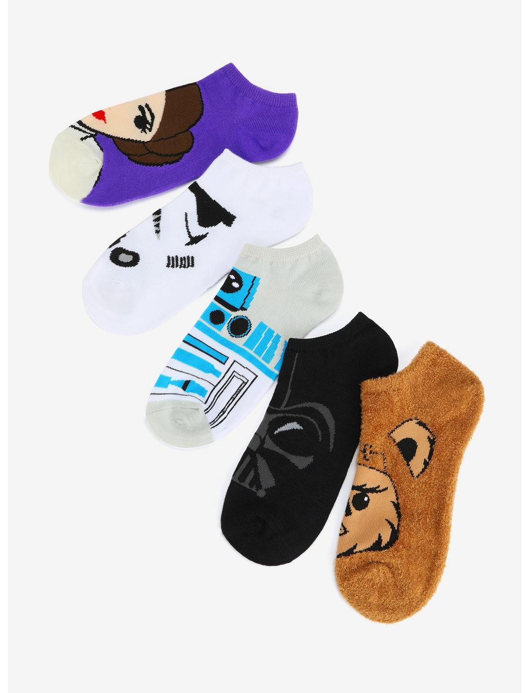 Star Wars Assorted No-Show Socks 5 Pair, , hi-res
