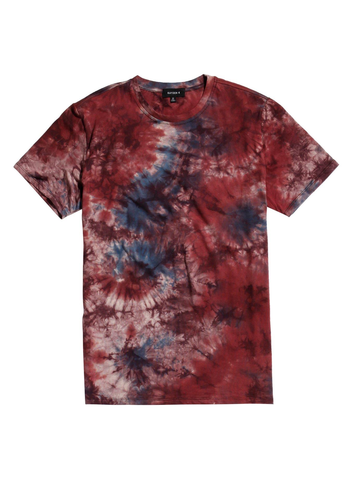 Red Tie Dye T-Shirt, BROWN, hi-res