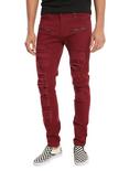 Maroon Super Skinny Jeans 32" Inseam, RED, hi-res