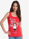 Parks And Recreation Ron Swanson Bacon Womens Tank Top, RED, hi-res