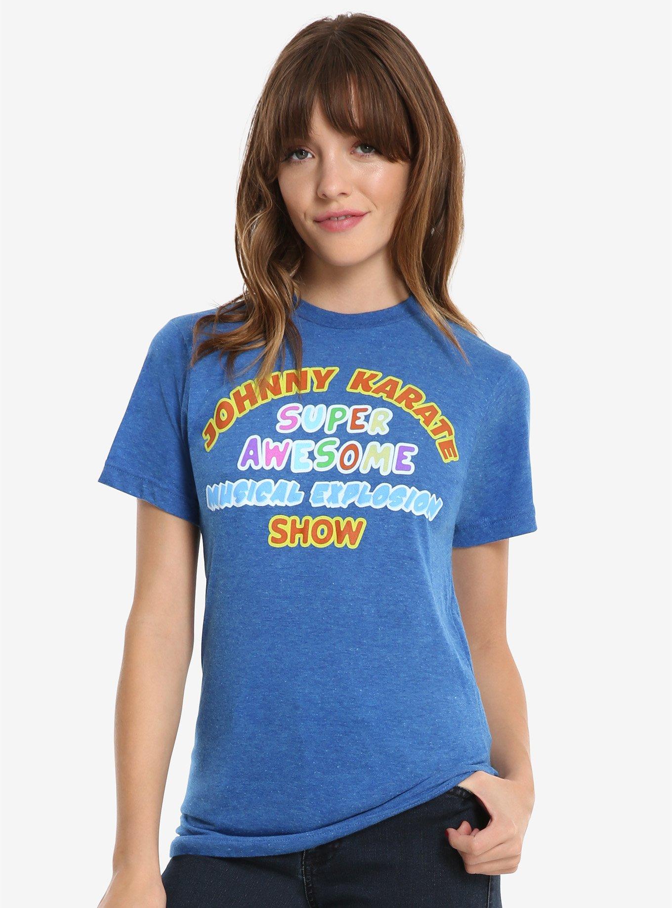 Parks And Recreation Johnny Karate Womens Tee, BLUE, hi-res