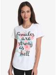 Plus Size Unbreakable Kimmy Schmidt Females Are Strong Womens Tee, WHITE, hi-res