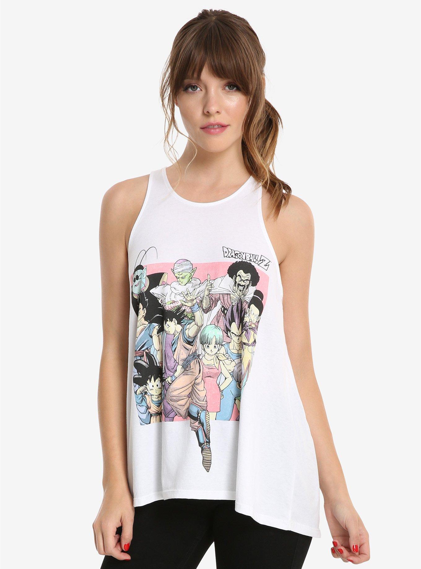 Dragon Ball Z Group Womens Tank Top, WHITE, hi-res