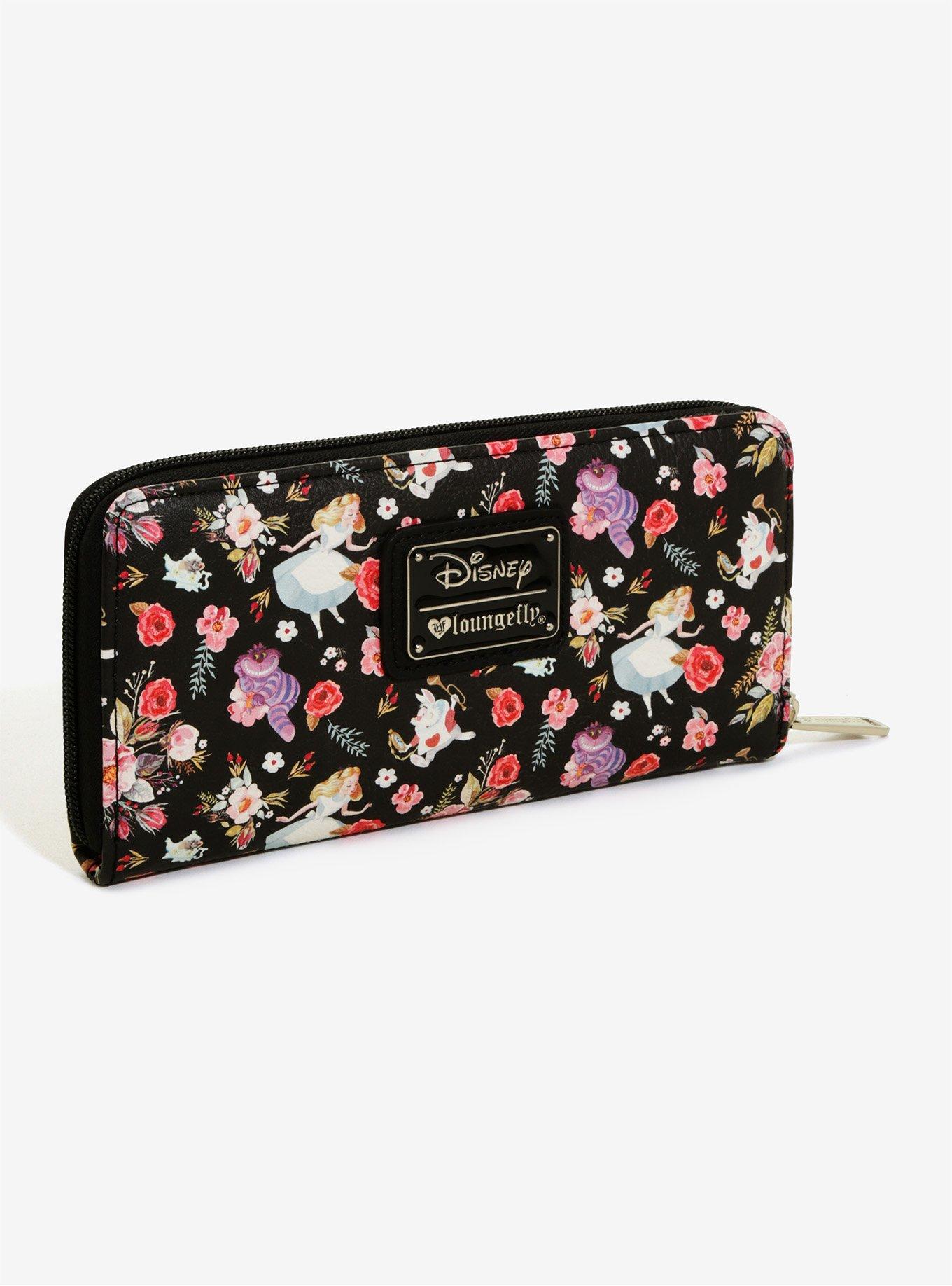 Loungefly Disney Alice In Wonderland Alice & Friends Floral Zip Wallet ...