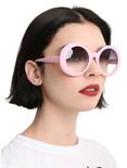 Pink Round Retro Gradient Sunglasses, , hi-res