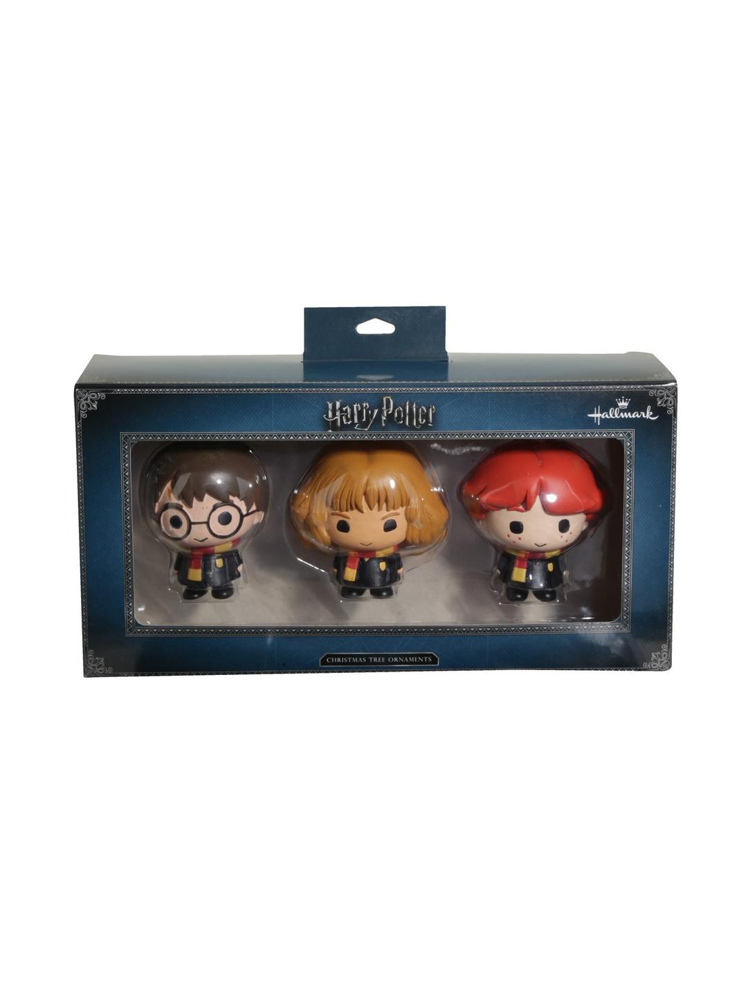 Harry Potter Chibi Ron Harry & Hermione Ornament Set, , hi-res