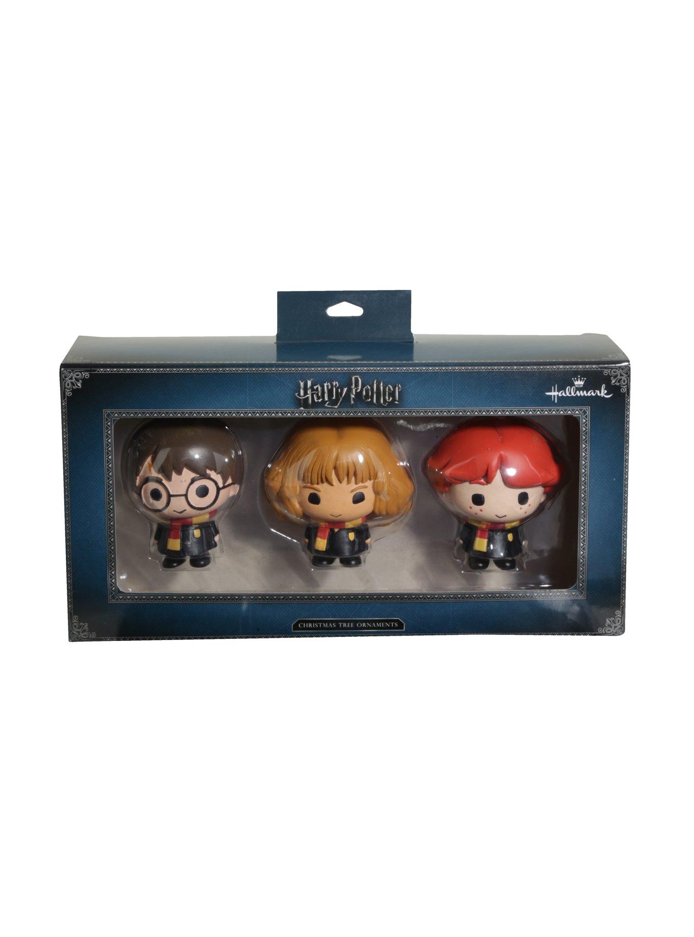 Harry Potter Chibi Ron Harry & Hermione Ornament Set, , hi-res