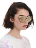 Blush Mirrored Lens Cat Eye Sunglasses, , hi-res